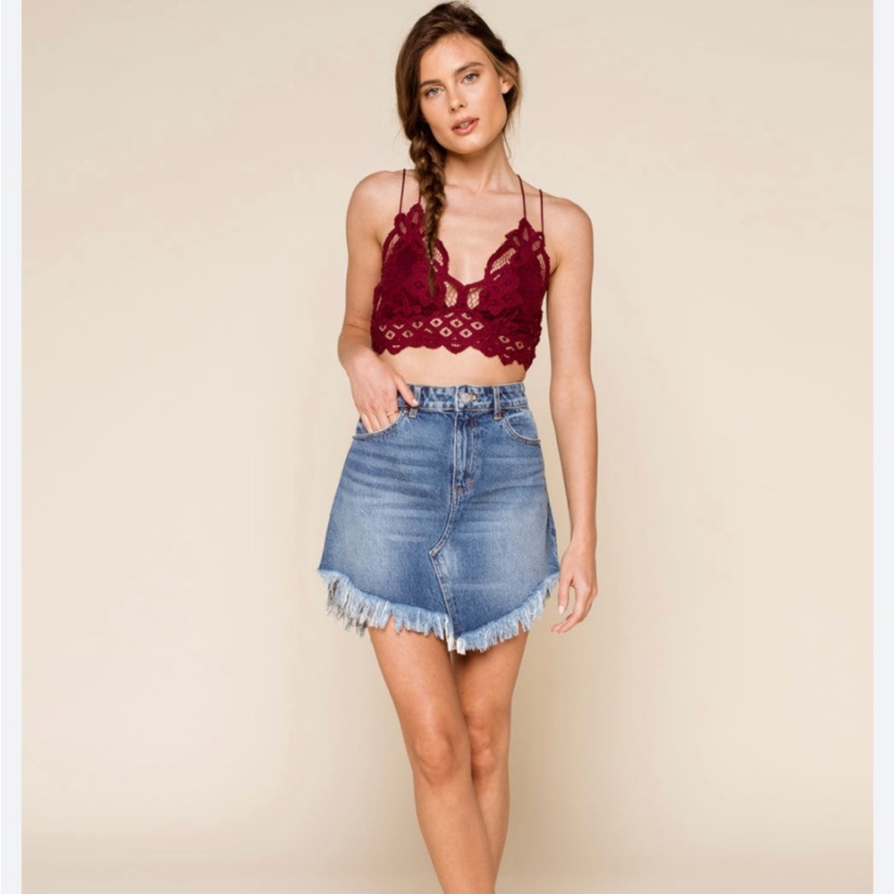 Free People Blue Denim Skirt – Size 28 – NWT